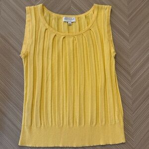 Joseph A Sunny Yellow Knit Sleeveless Top